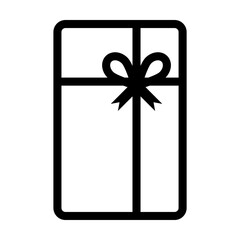 Gift card outline icon vector for graphic design, logo, web site, social media, mobile app, ui illustration