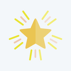 Icon Christmas Stars. related to Stars symbol. flat style. simple design editable. simple illustration. simple vector icons
