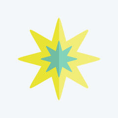 Icon Eight Pointed Star. related to Stars symbol. flat style. simple design editable. simple illustration. simple vector icons