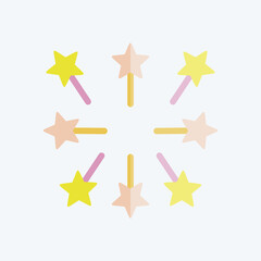 Icon Firework. related to Stars symbol. flat style. simple design editable. simple illustration. simple vector icons