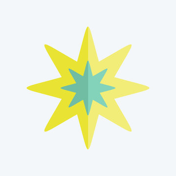 Icon Eight Pointed Star. related to Stars symbol. flat style. simple design editable. simple illustration. simple vector icons