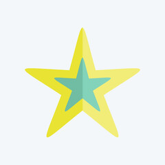 Obraz premium Icon Star. related to Stars symbol. flat style. simple design editable. simple illustration. simple vector icons