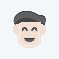 Icon Boy Friend. related to Valentine's Day symbol. flat style. simple design editable. simple illustration