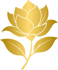 Golden flower, golden Magnolia flower