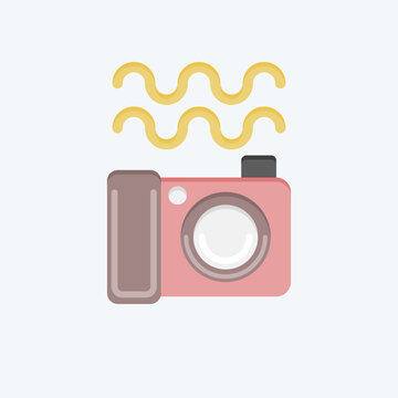 Icon Underwater Photography. related to Photography symbol. flat style. simple design editable. simple illustration