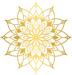 Golden floral mandala