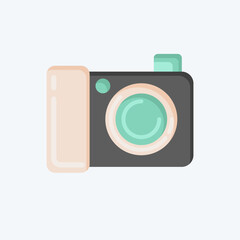 Icon Digital Camera. related to Photography symbol. flat style. simple design editable. simple illustration