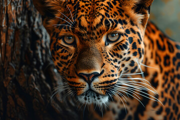 Obraz premium leopard. predatory big cat. zoology and fauna. mammal