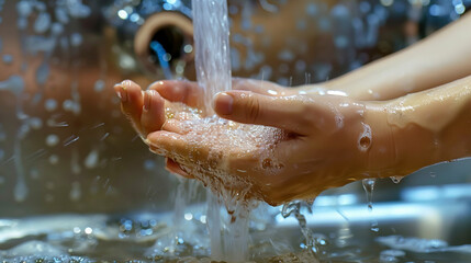 Clean Hands: Hygienic Washing Under Running Water