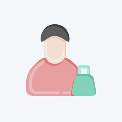 Icon Man. related to Black Friday symbol. shopping. simple illustration