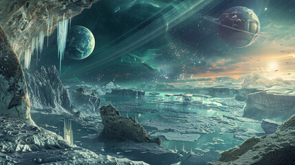 Cosmic Horizons: Humanity's Interstellar Odyssey - obrazy, fototapety, plakaty