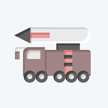 Icon Missile. related to Military symbol. flat style. simple design editable. simple illustration