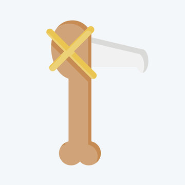 recommend clip art: Icon Hoe. related to Prehistoric symbol. flat style. simple design editable. simple illustration
