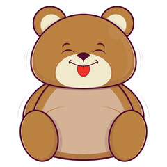 bear playful face cartoon cute