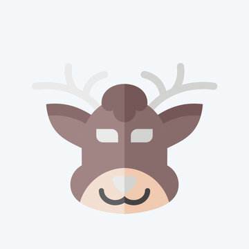 Icon Deer. related to Animal symbol. flat style. simple design editable. simple illustration