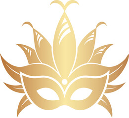 Obraz premium Golden carnival mask, mardi gras mask