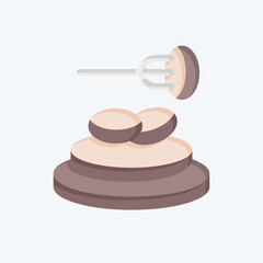 Icon Provolone. related to Argentina symbol. flat style. simple design editable. simple illustration