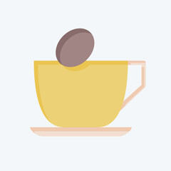 Icon Caffeine. related to Addiction Dictionary symbol. flat style. simple design editable. simple illustration