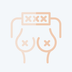 Icon Porn. related to Addiction Dictionary symbol. flat style. simple design editable. simple illustration