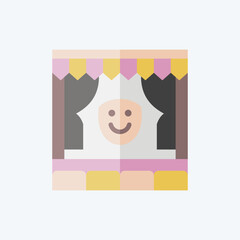 Icon Stage. related to Amusement Park symbol. flat style. simple design editable. simple illustration