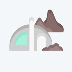 Icon Camping. related to Alaska symbol. flat style. simple design editable. simple illustration