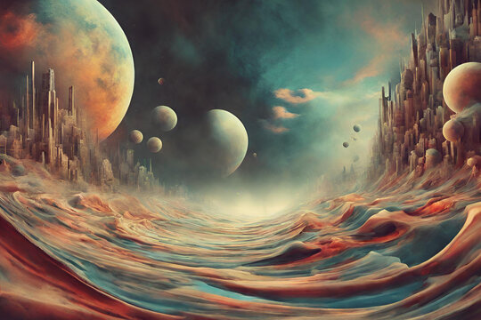 Abstract surreal art Another World