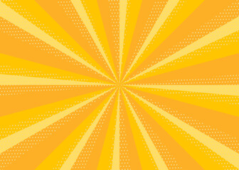 集中線　かわいい　オレンジ