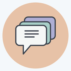 Fototapeta premium Icon Comments. suitable for Feedback symbol. Color Mate Style. simple design editable. design template vector. simple symbol illustration