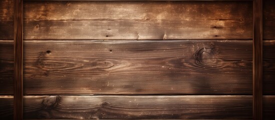 Detailed view showing the texture of a wooden wall with a rich brown stain, adding warmth and character
