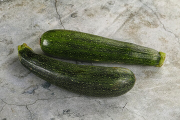 Raw young small green zucchini