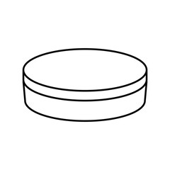 Cosmetic container vector linear icon isolated on white background.