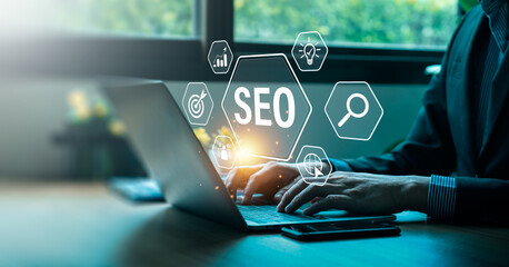 business people use SEO tools, Unlocking online potential. Boost visibility, attract organic...
