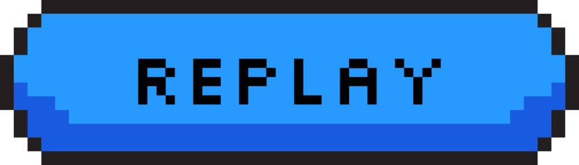 Obraz premium Pixel Game Replay Icon
