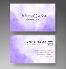 Fototapeta na wymiar Beautiful business card template with watercolor