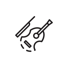 Bass Electric Amplifier Line Icon