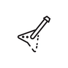 Bass Electric Guitar Line Icon