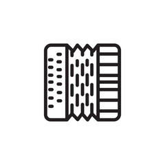 Accordian Music Wind Line Icon