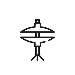Cymbal Drum Music Line Icon