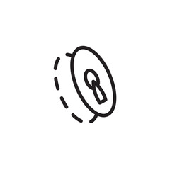 Cymbal Drum Music Line Icon