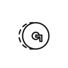 Obraz premium Cymbal Drum Music Line Icon