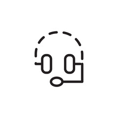 Headset Song Music Line Icon