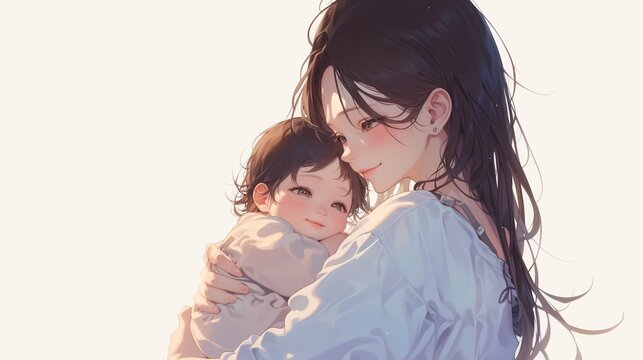 赤ちゃんを抱く女性16