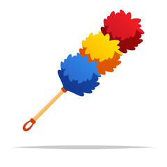 Feather duster vector isolated illustration - 766794785