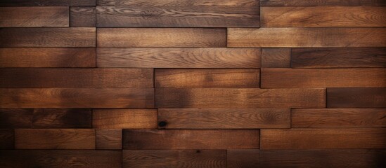 Detailed view of a wooden wall displaying a rich dark brown stain, highlighting the grain and texture of the wood