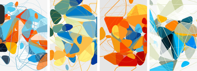 Triangle geometric abstract backgrounds. Vector illustration For Wallpaper, Banner, Background, Card, Book Illustration, landing page