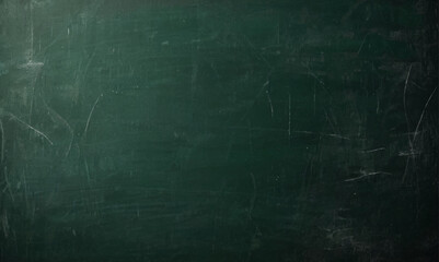 Texture of blank green chalkboard with copy space. Education and reading concept background.