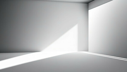 An original background image for design or product presentation, with a play of light and shadow, in light gray tones