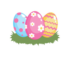 easter eggs celebration isolated