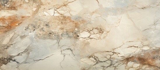 Detailed close up view of a marble wall showing a sophisticated brown and white pattern