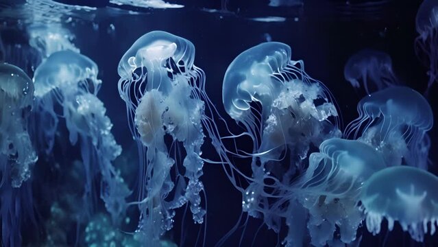 As we venture further into the abyss the sea creatures become more bizarre and fantastical. Tentacled creatures glowing jellyfish and otherworldly fish swim past leaving us